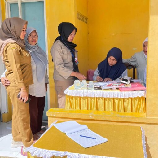 Kunjungan kades citapen ke posyandu