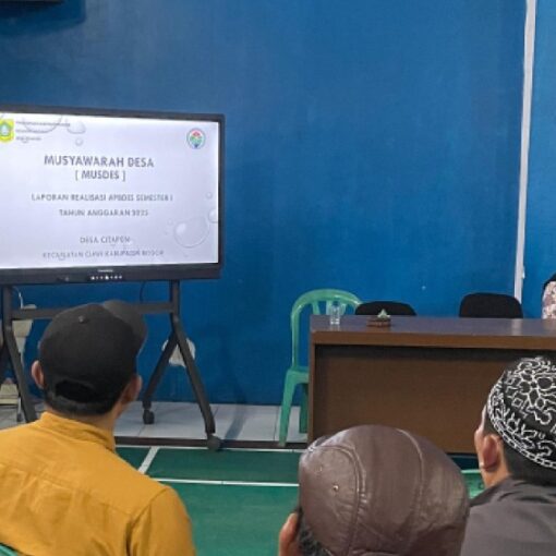 Musdes laporan realisasi semester 1 2025 desa citapen