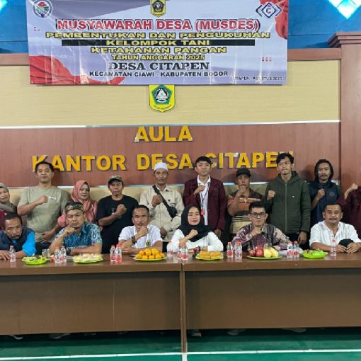 Musdes pembentukan kelompok tani desa citapen